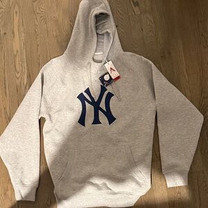 Genuine Merchandise Yankee Gray Hoodie with Navy Logo